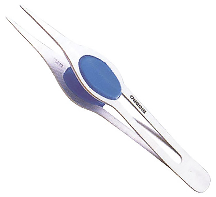 Tweezer With Blue Thumb Support 4